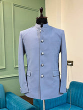 Jodhpuri Bandhgala Jacket - light Blue - Jaipuri Crown